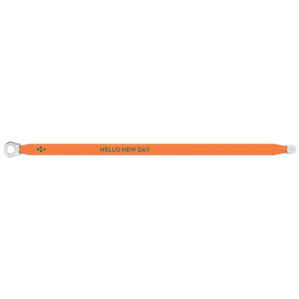  Hello New Day - Satin Bracelet - Neon Light Orange STTB0150